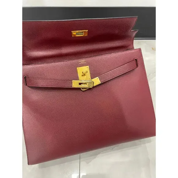 HERMES KELLY 32 SELLIER HANDBAG - Picture 9 of 10